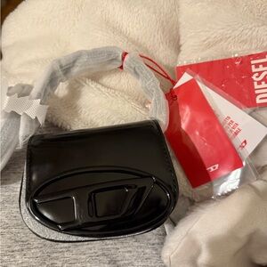 Diesel Glossy Black Mini Bag